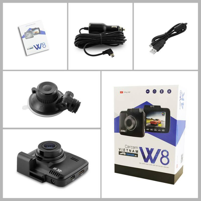 Camera Hành Trình W8 Carcam Wifi GPS 4K